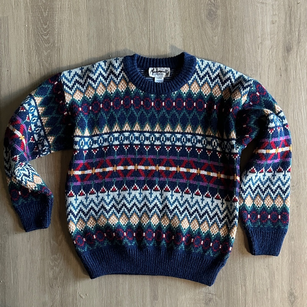Colorful Geometric Crewneck Sweater